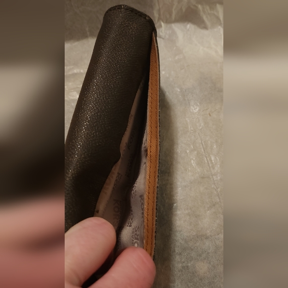 VINTAGE Michael Kors Long Monogram Bifold Snap Wallet Brown 7. 75 X 4" - Picture 9 of 16